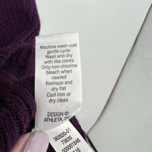 Athleta Innsbrook Sweater Dress Extra Fine Merino Wool Blend Purple size small - Picture 8 of 9